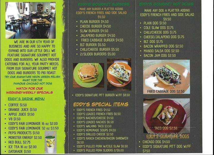 Eddyweiners - Beaver Falls, PA menu_pic