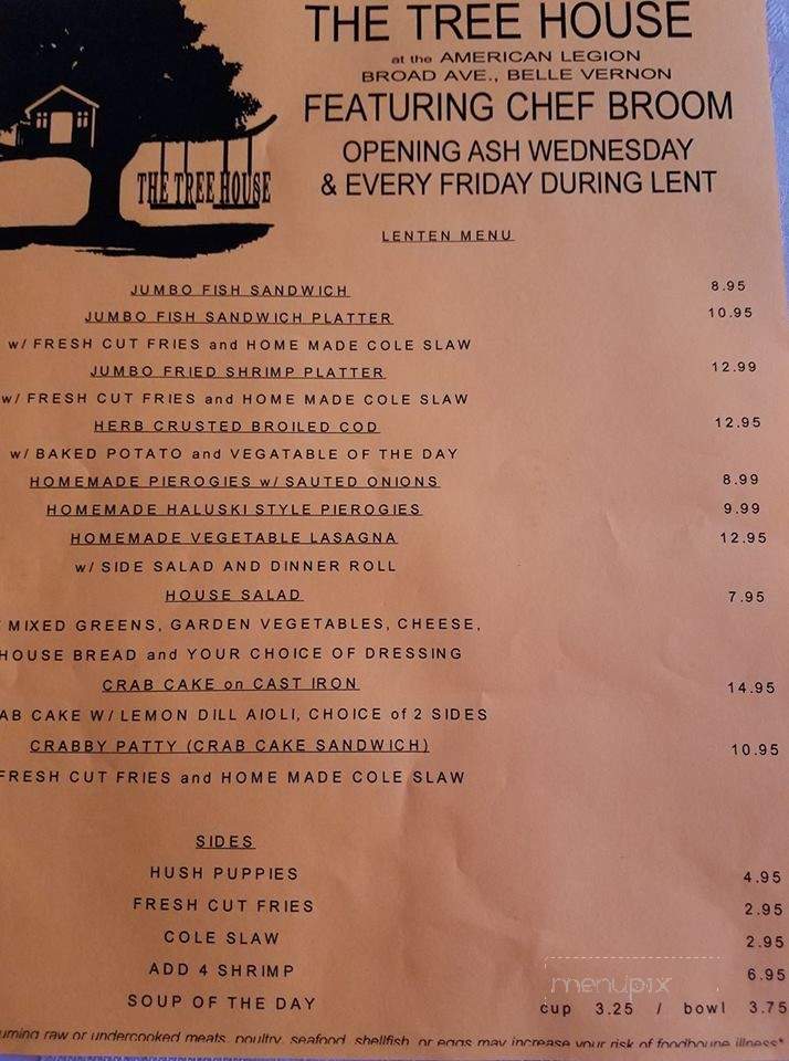The Kitchen at The Legion - North Belle Vernon, PA menu_pic
