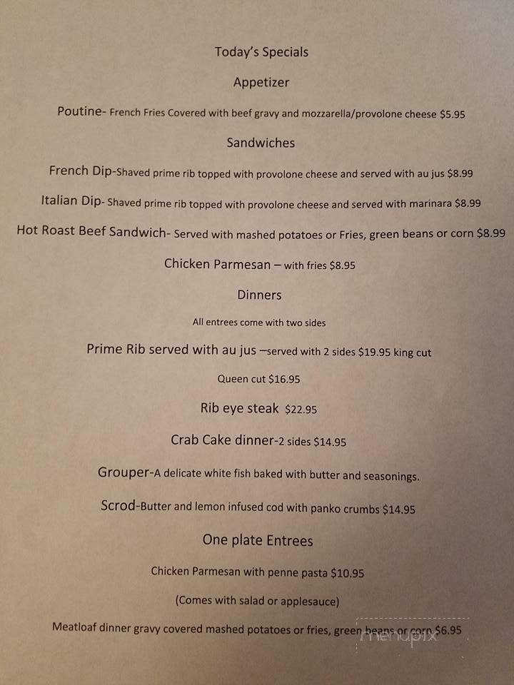 The Kitchen at The Legion - North Belle Vernon, PA menu_pic