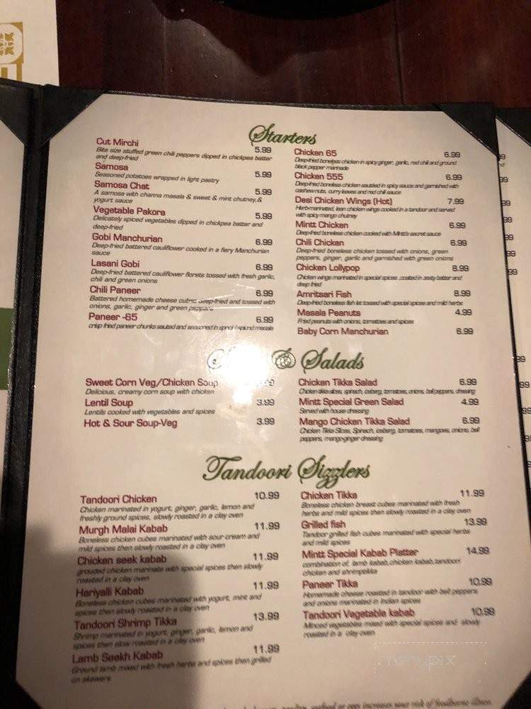 Mintt Indian Cuisine - Monroeville, PA menu_pic