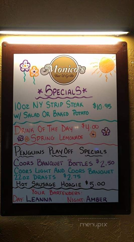 Monico's Bar & Grill - Pittsburgh, PA menu_pic