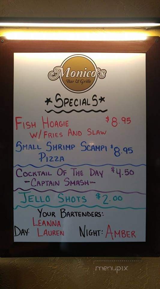 Monico's Bar & Grill - Pittsburgh, PA menu_pic