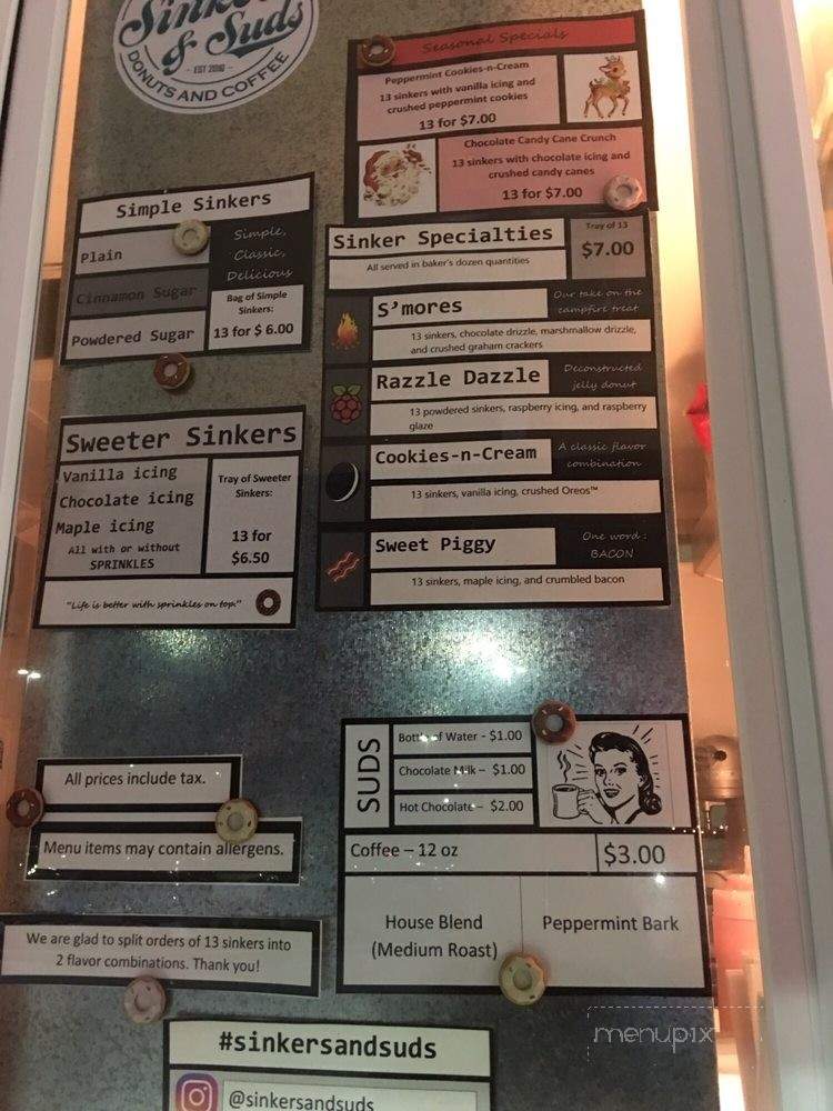 Sinkers & Suds - Pittsburgh, PA menu_pic