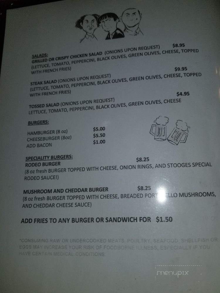 Stooges Pub & Grub - Bedford, PA menu_pic