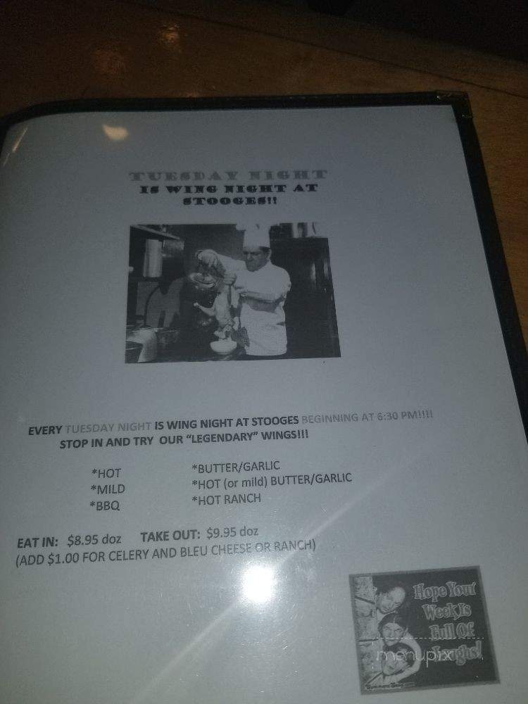 Stooges Pub & Grub - Bedford, PA menu_pic