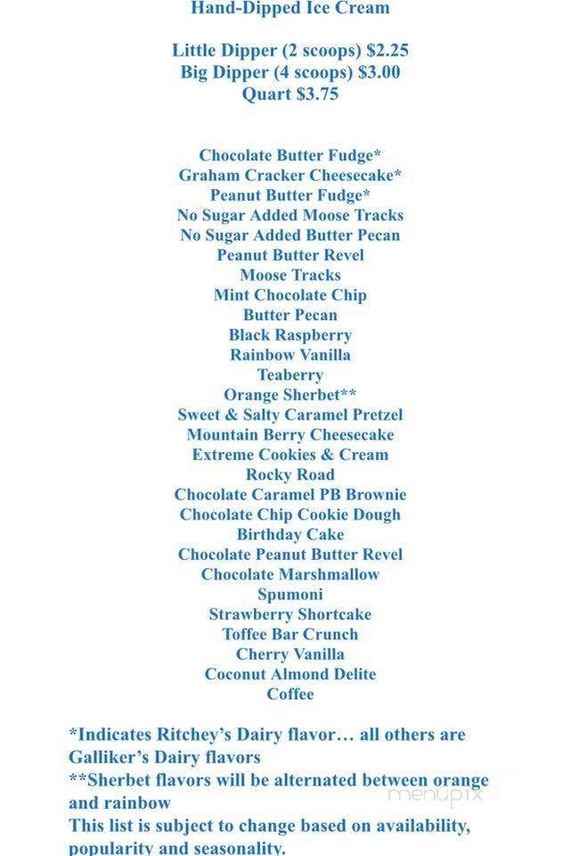 The Silver Bell - Davidsville, PA menu_pic