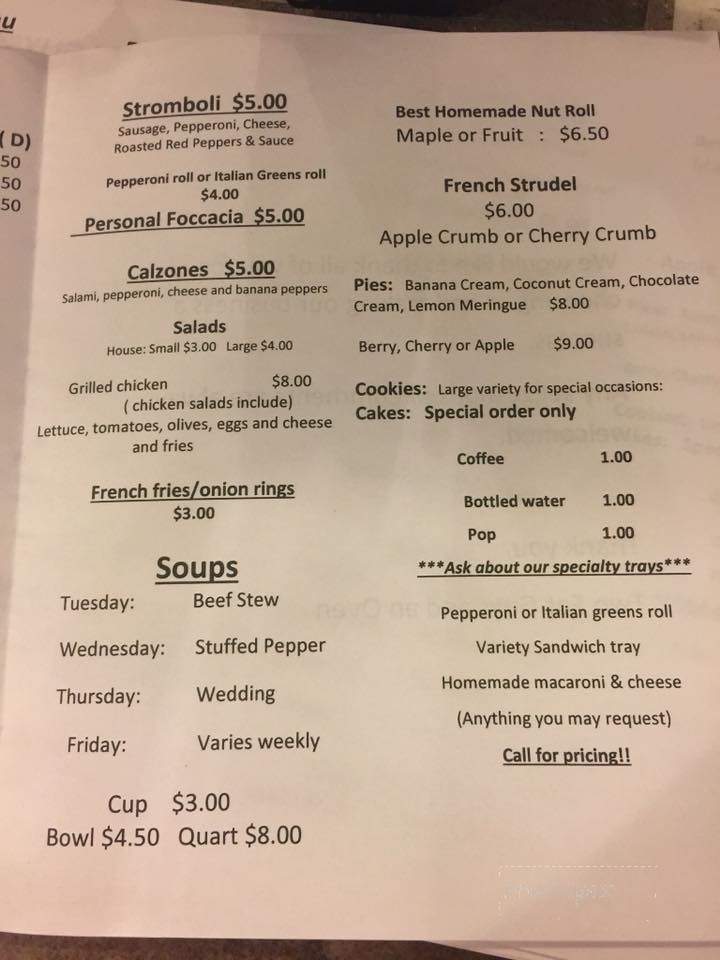 Two Fat Guys And An Oven - New Castle, PA menu_pic