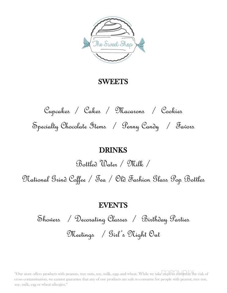 The Sweet Shop - Ellwood City, PA menu_pic