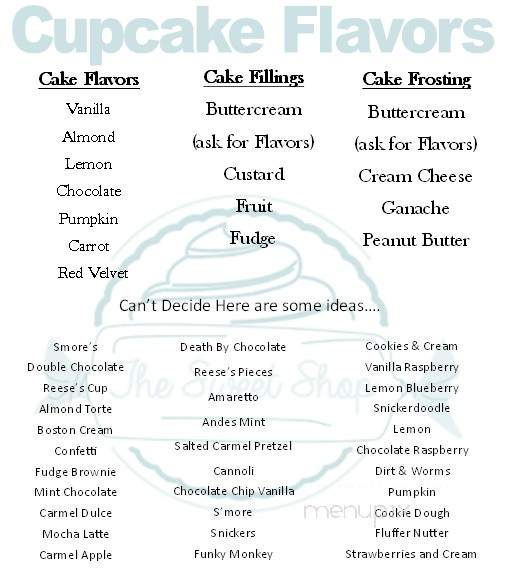 The Sweet Shop - Ellwood City, PA menu_pic