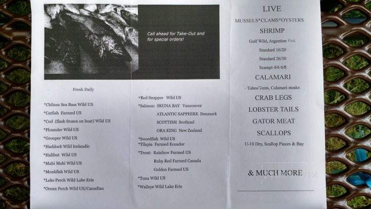 Great Depths Sea Food - Sharpsville, PA menu_pic