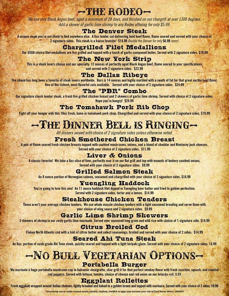 Black Bull Saloon - Dayton, PA menu_pic