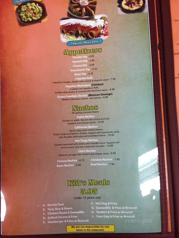 Margarita's Mexican Restaurant - Franklin, PA menu_pic