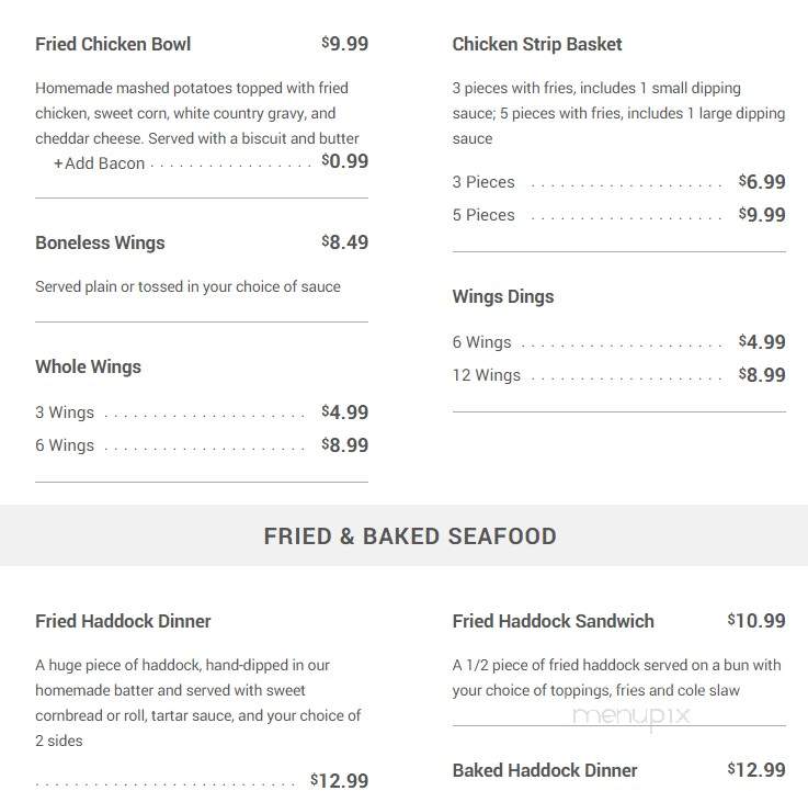 Grandma Bair's Family Restaurant and Catering - Kane, PA menu_pic