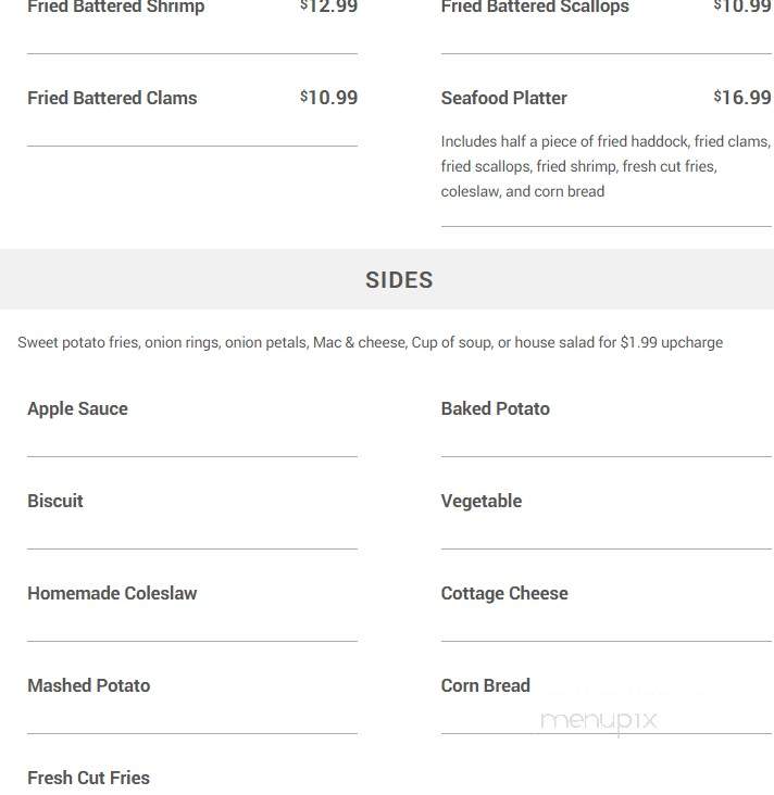 Grandma Bair's Family Restaurant and Catering - Kane, PA menu_pic
