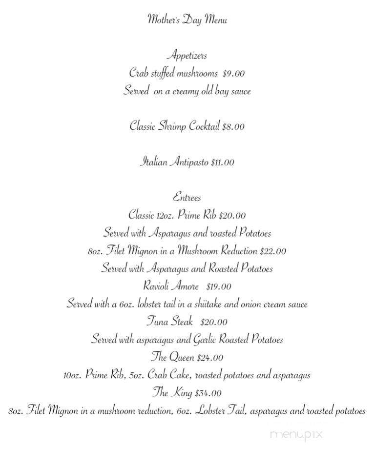 Villa Schiano - Elizabethville, PA menu_pic