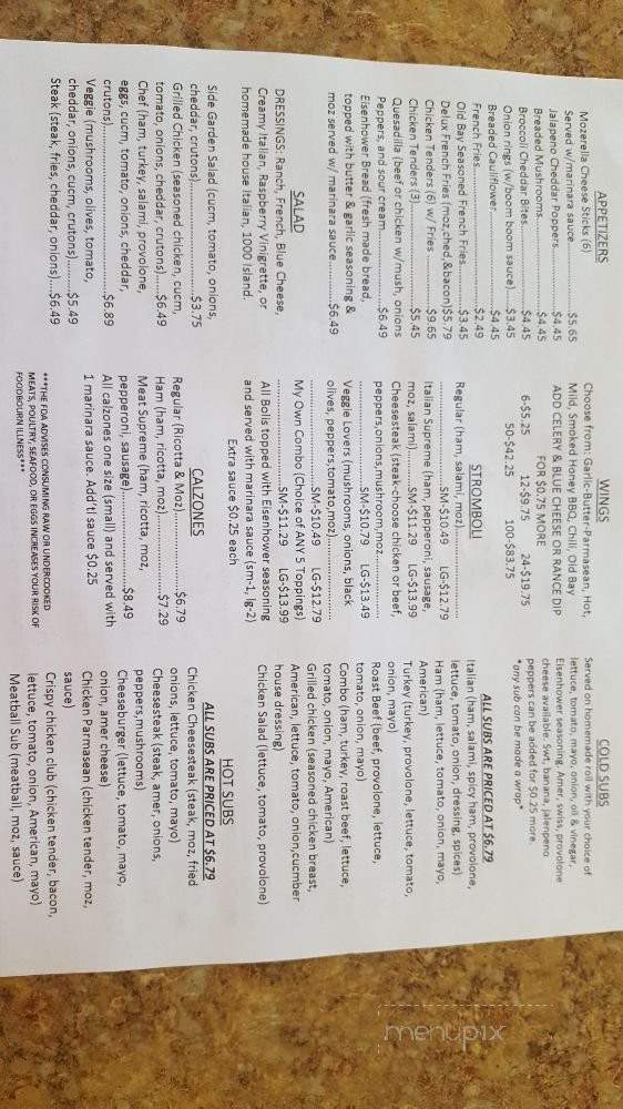 Eisenhower Pizza - Harrisburg, PA menu_pic