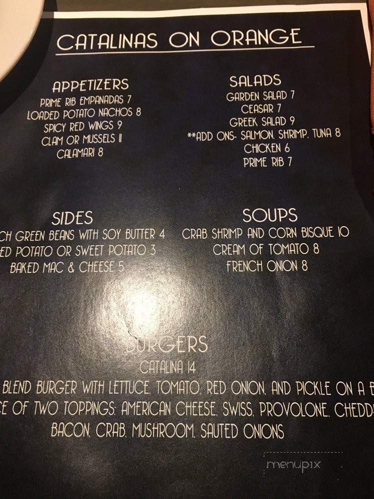Catalina's On Orange - Lancaster, PA menu_pic