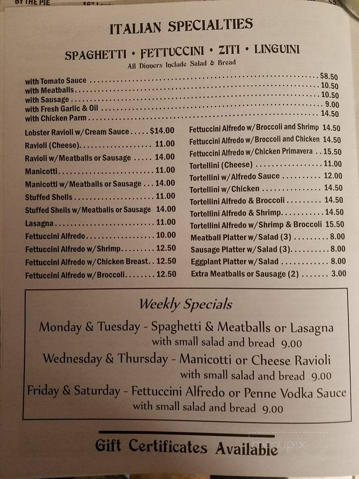 Gabriela's Pizzeria - Sunbury, PA menu_pic