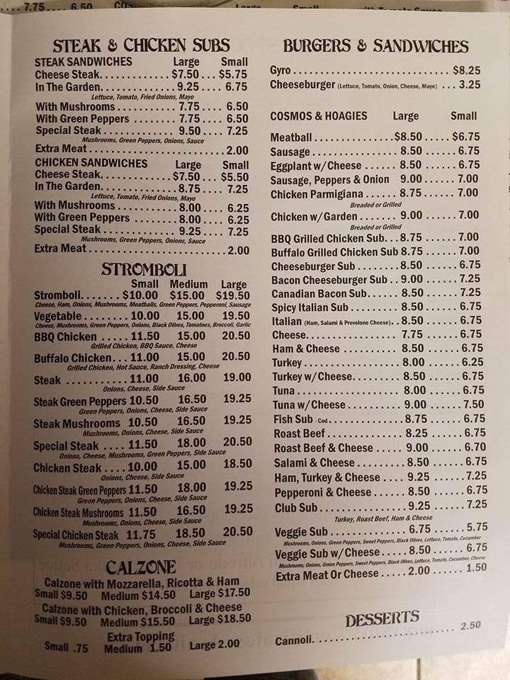 Gabriela's Pizzeria - Sunbury, PA menu_pic