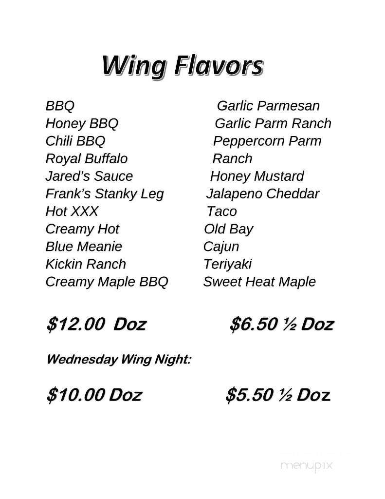 Coal Mine Tap Room - Saint Clair, PA menu_pic