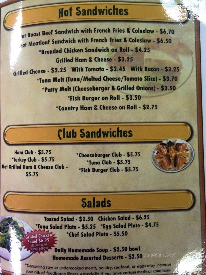 Josie's Place - Schuylkill Haven, PA menu_pic
