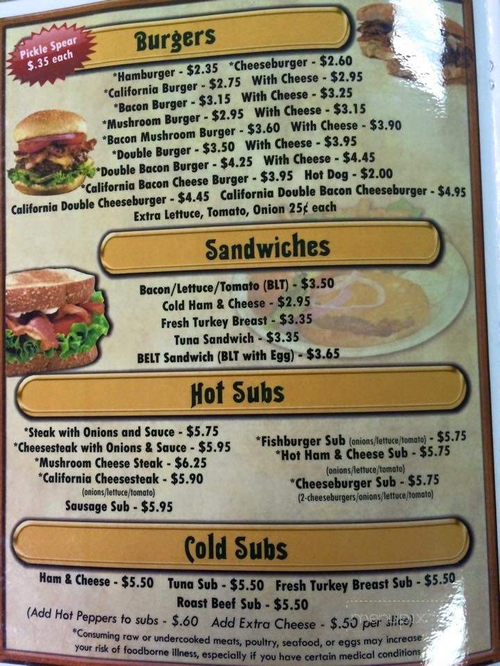Josie's Place - Schuylkill Haven, PA menu_pic
