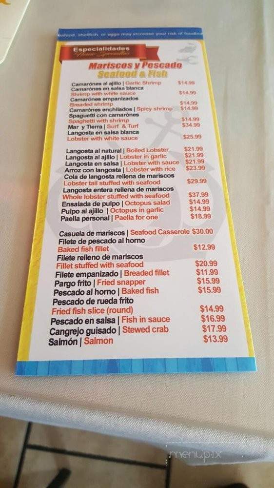 Tentacion Restaurant - Hazleton, PA menu_pic