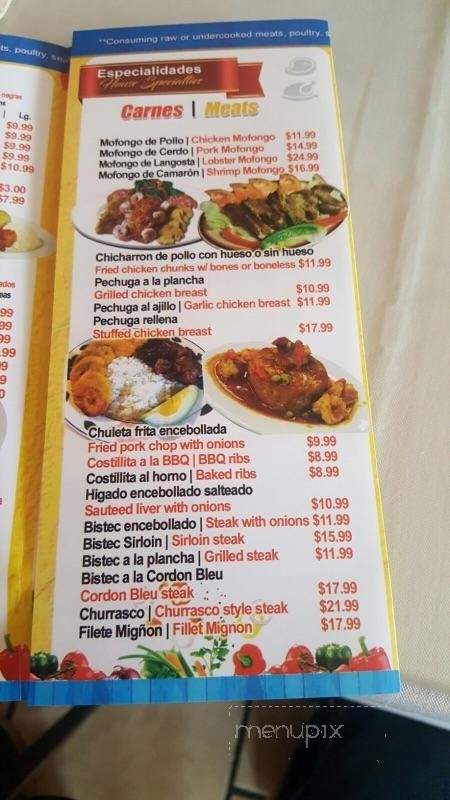Tentacion Restaurant - Hazleton, PA menu_pic