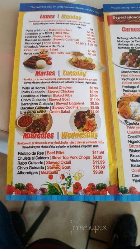 Tentacion Restaurant - Hazleton, PA menu_pic