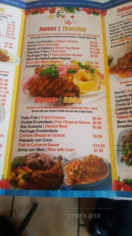 Tentacion Restaurant - Hazleton, PA menu_pic