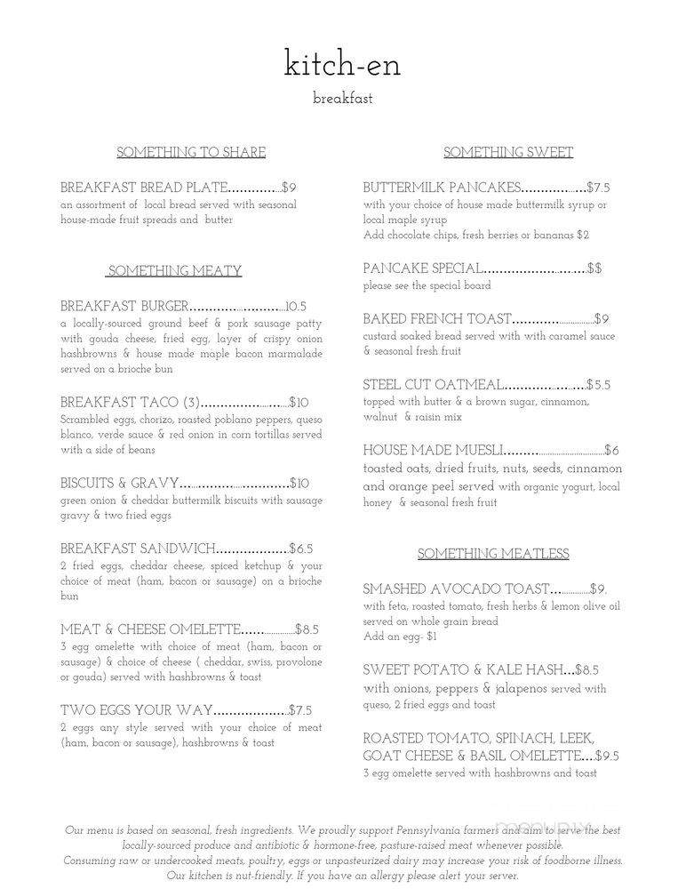 Kitch-en - East Stroudsburg, PA menu_pic