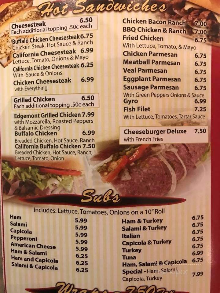 Benny's Restaurant and Pizza - Stroudsburg, PA menu_pic