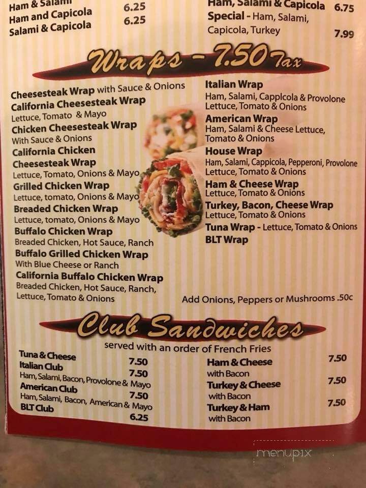 Benny's Restaurant and Pizza - Stroudsburg, PA menu_pic