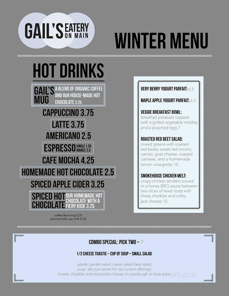 Gail's Eatery on Main - Stroudsburg, PA menu_pic