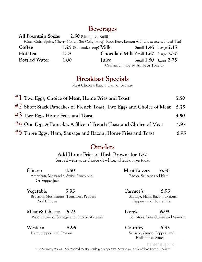 D & L Rail House - Nicholson, PA menu_pic