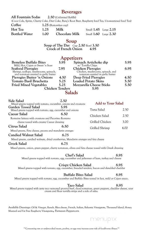 D & L Rail House - Nicholson, PA menu_pic