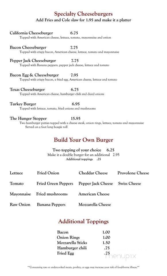 D & L Rail House - Nicholson, PA menu_pic