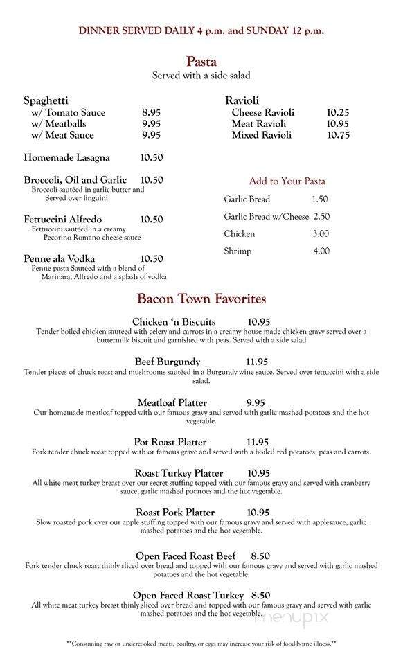 D & L Rail House - Nicholson, PA menu_pic