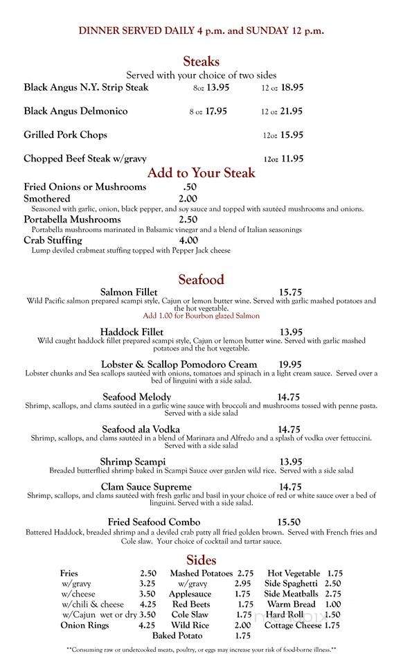 D & L Rail House - Nicholson, PA menu_pic