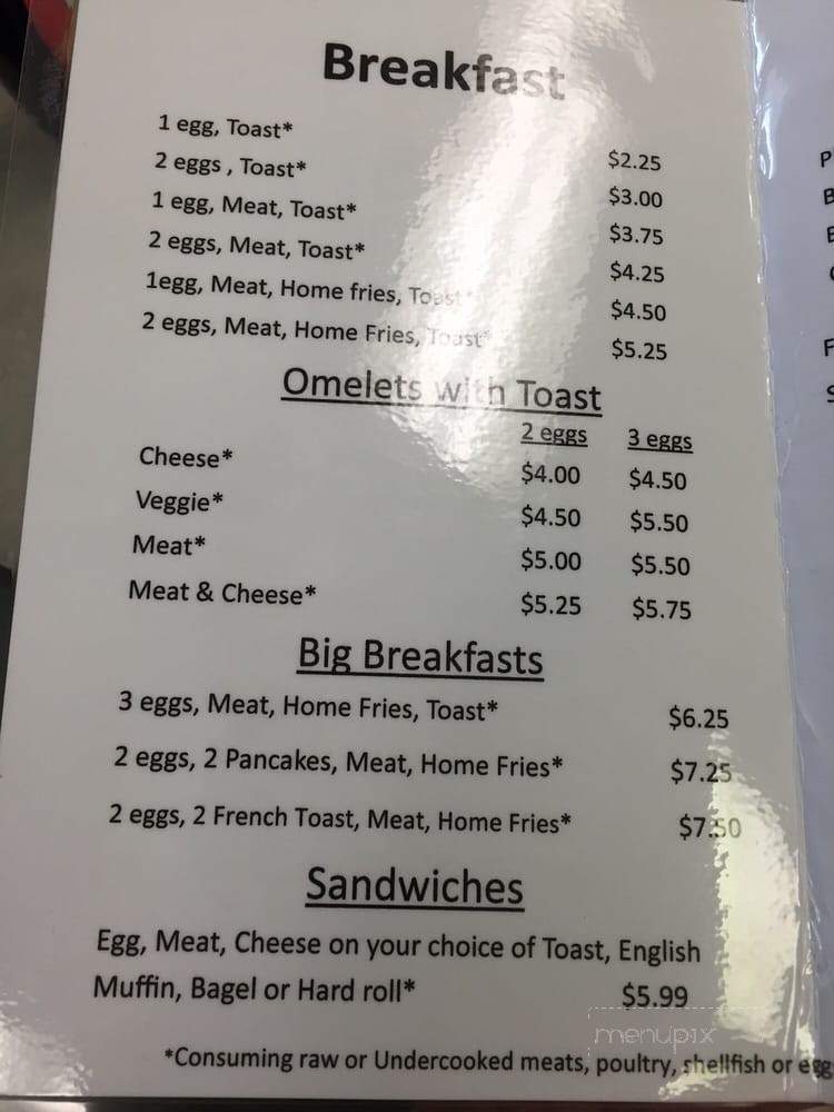 Missi's Place - Thompson, PA menu_pic