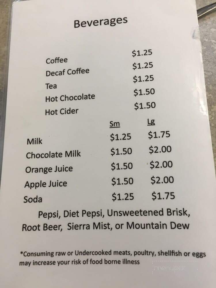 Missi's Place - Thompson, PA menu_pic