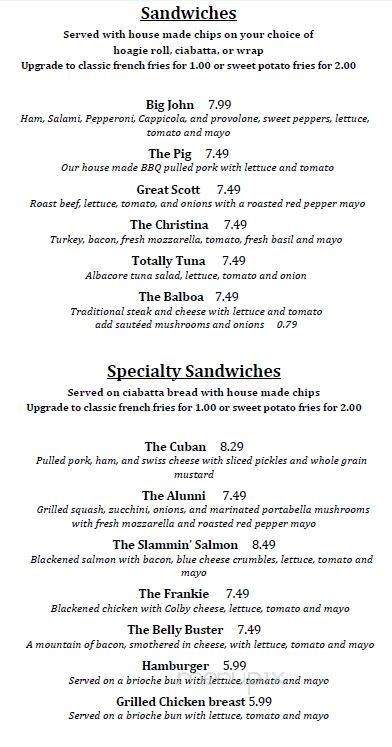 Chefs Corner on Main - Dupont, PA menu_pic