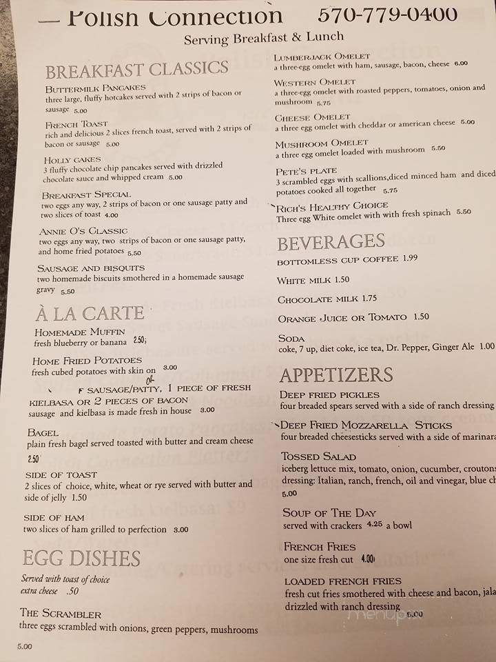 Polish Connection - Plymouth, PA menu_pic