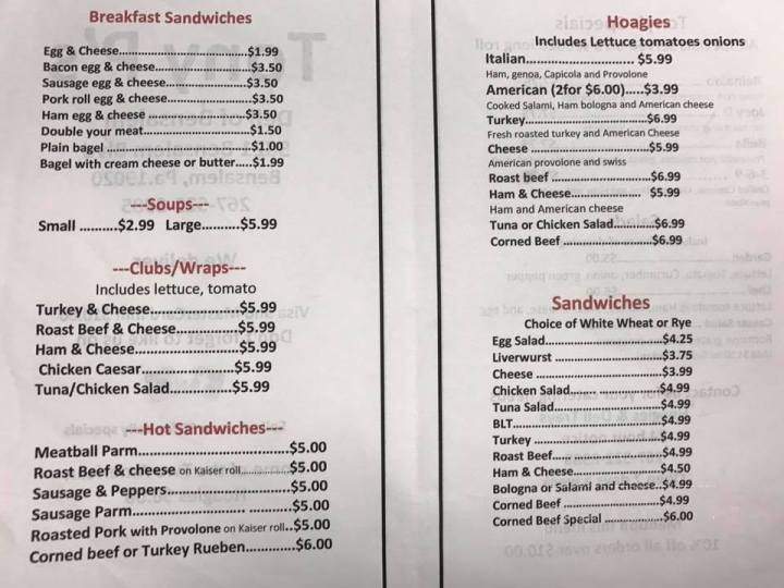 Tony P's Deli of Bensalem - Bensalem, PA menu_pic