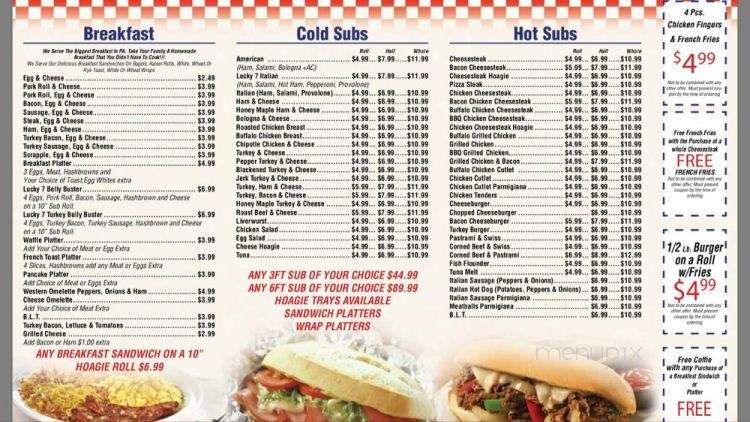Lucky 7 Deli Fried Chicken - Horsham, PA menu_pic