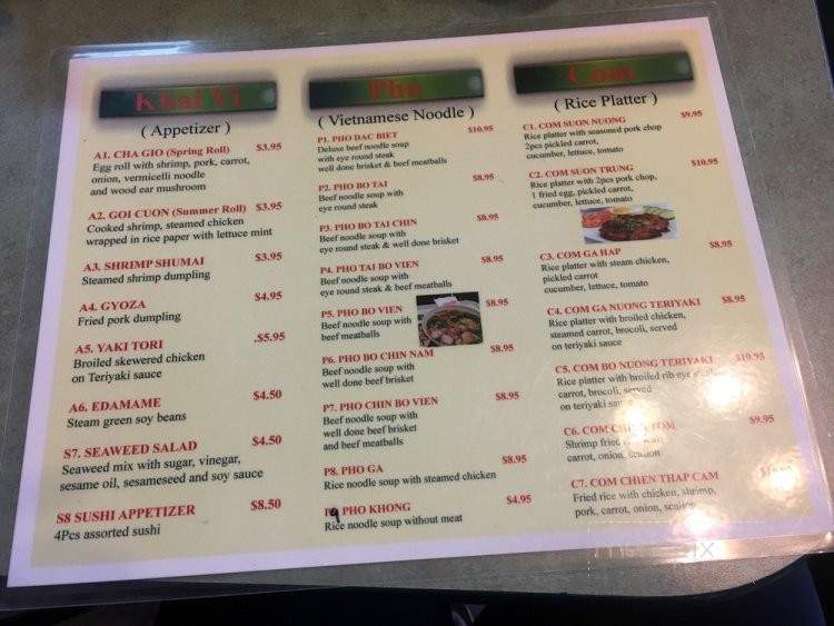Viet Tokyo Cuisine - Levittown, PA menu_pic