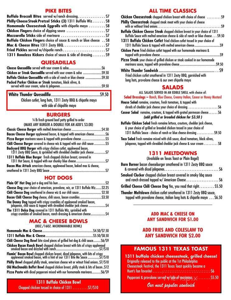 Hunt's Wing Hut - Ridley Park, PA menu_pic