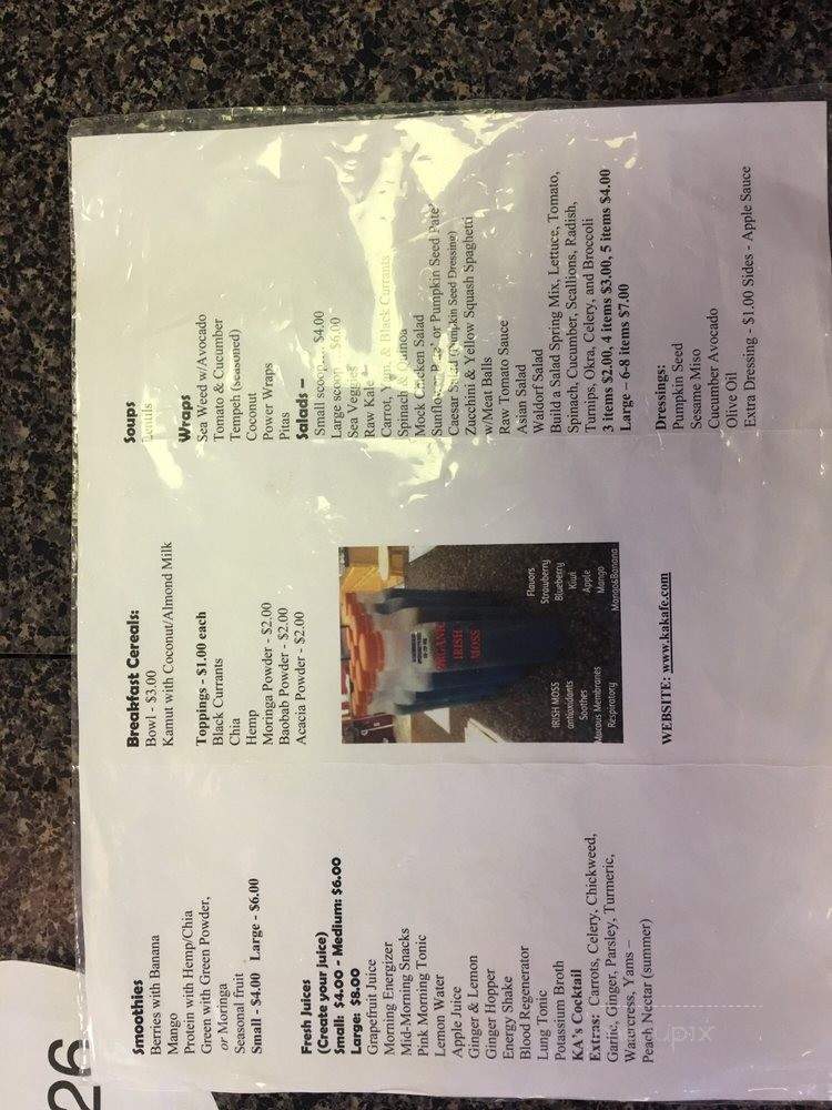 KA's KAFE - Upper Darby, PA menu_pic