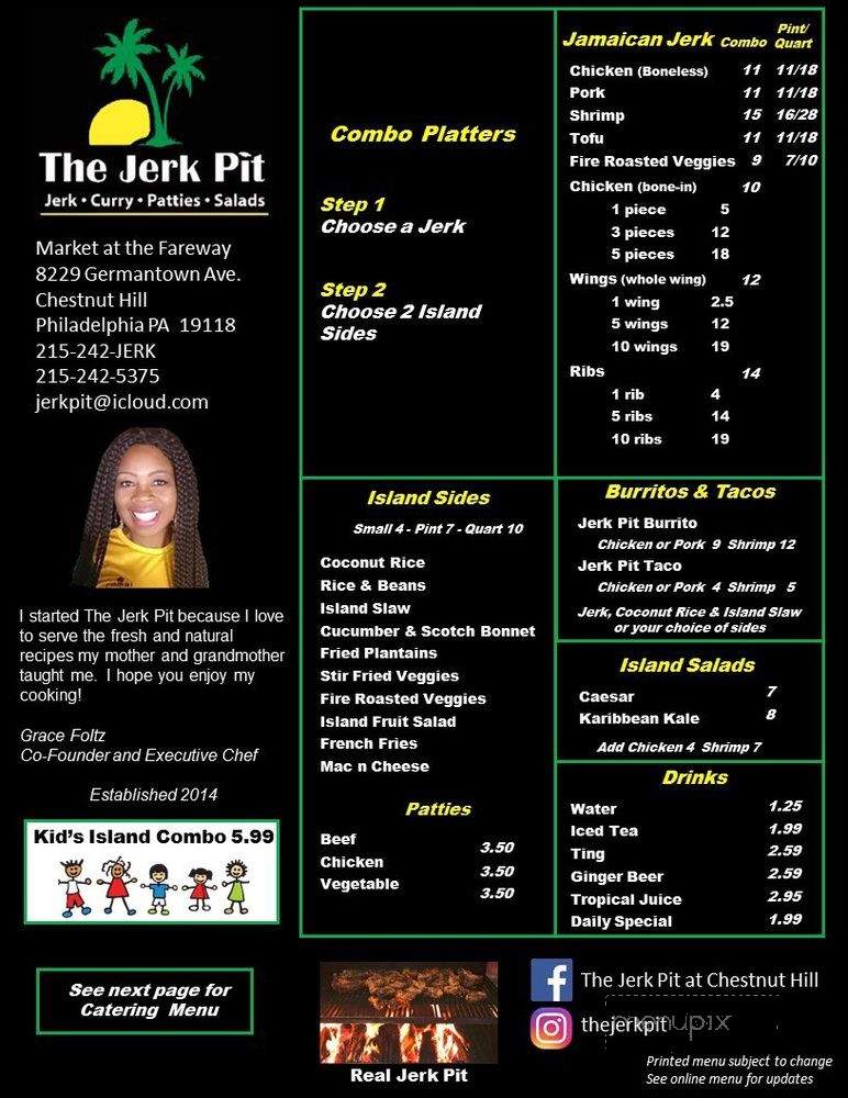 The Jerk Pit At Chestnut Hill - Philadelphia, PA menu_pic