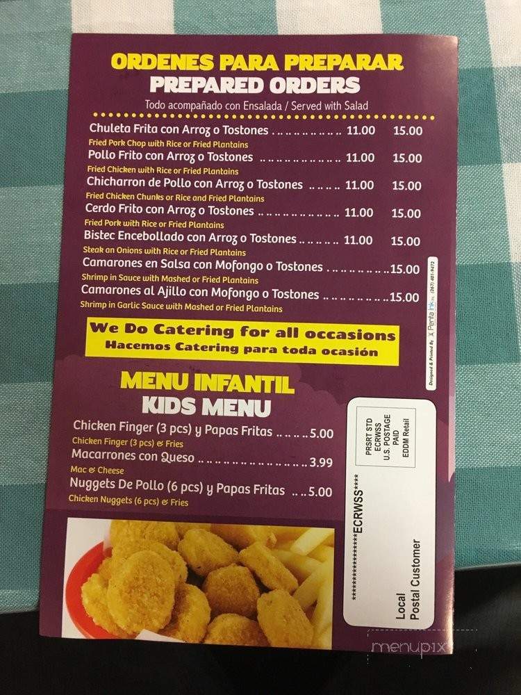 La Mamiringa Restaurant - Philadelphia, PA menu_pic
